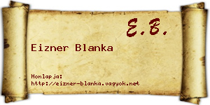 Eizner Blanka névjegykártya