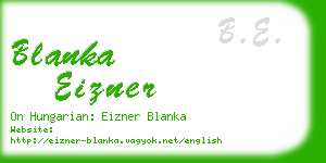 blanka eizner business card